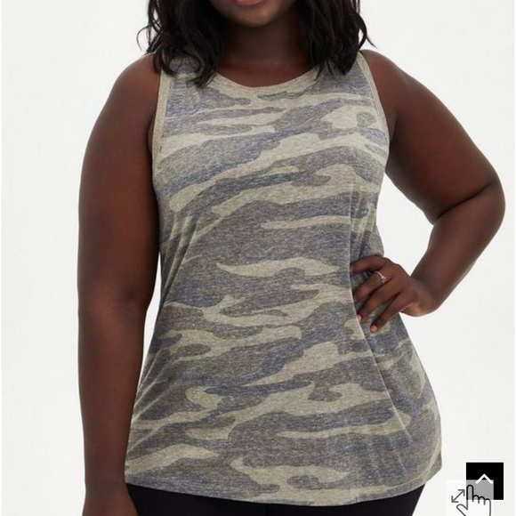 Torrid Vintage Triblend Jersey Crew Neck Tank - Picture 1 of 10